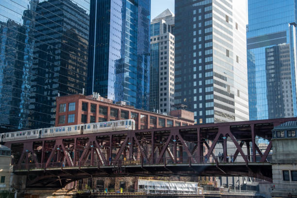 istock Skyscrapers along the river in Chicago 1216465315