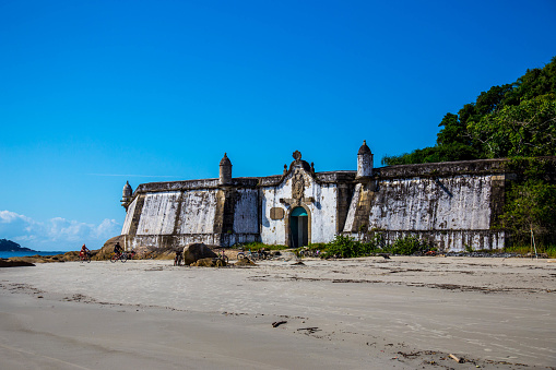 The Fortress of Nossa Senhora dos Prazeres de Paranaguá, also referred to as Fortaleza da Barra or Fortaleza de Paranaguá, is located on Fortaleza beach, at the foot of Morro da Baleia, on Ilha do Mel, off the coast of the state of Paraná, in Brazil. The fortress was built from 1767 to 1769.