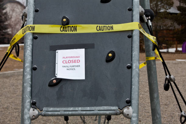 istock Playground Closed Due to Covid-19 Flu Pandemic 1216468368
