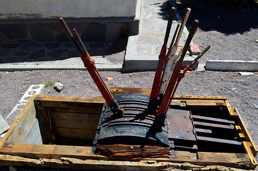 Maneuver lever at the Caipe rail station, Salta, Argentina