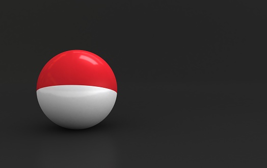 asia countries flag 3d rendering.