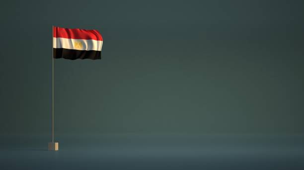 istock Middle Eastern Flag. arab countries flag, flag ball with dark background. 1216474865