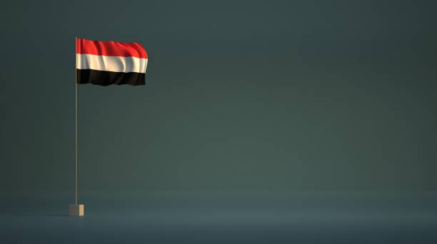 istock Middle Eastern Flag. arab countries flag, flag ball with dark background. 1216474955