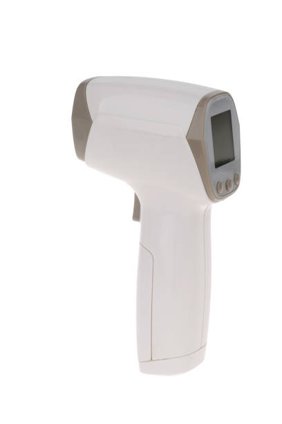 istock Hand hold Non Contact Thermometer on white background 1216476020