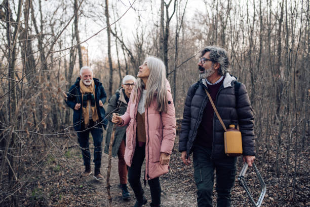 istock Seniors enjoying hiking 1216483438