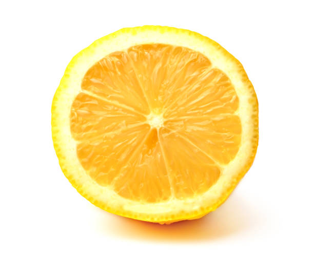 istock Half pieced lemon isolated on white background. Close-up. 1216484097