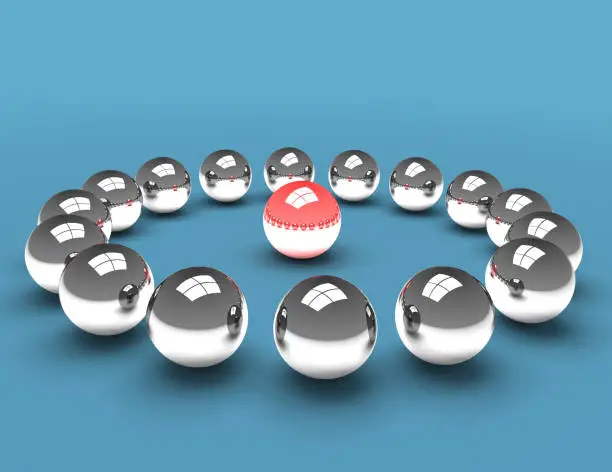 3d balls. teammeeting concept