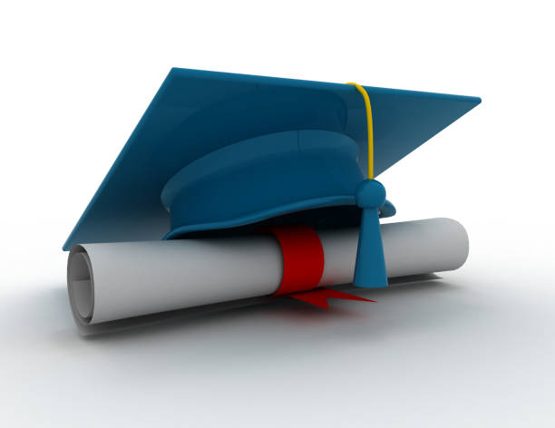 istock graduation cap with diploma.3d illustration 1216492768