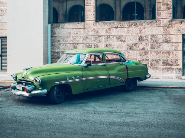 istock vintage car at Havana 1216495825