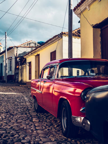 istock vintage car at Havana 1216496015