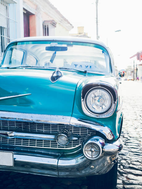 istock vintage car at Havana 1216496017