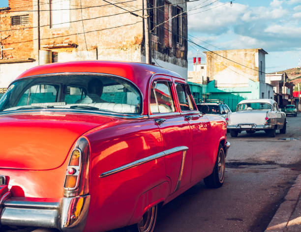 istock vintage car at Havana 1216496099