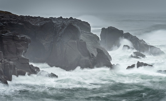 powerful of waves, Bandon, OR, USA.