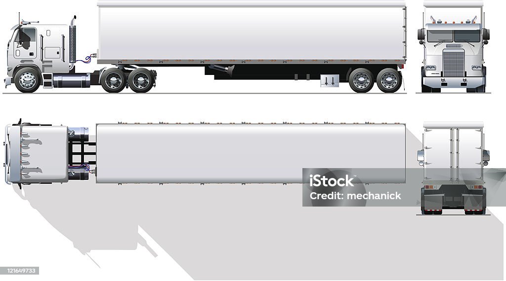 Hi-Programación comercial semi-truck - arte vectorial de Camión articulado libre de derechos