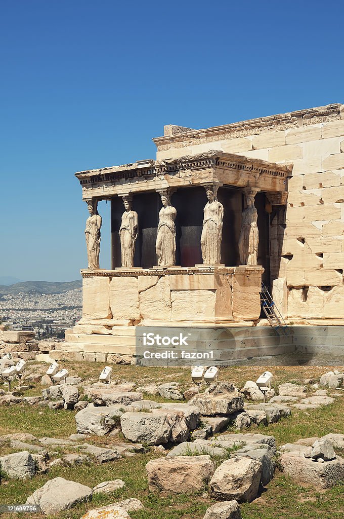 Caryatids, Athens  Acropolis - Athens Stock Photo