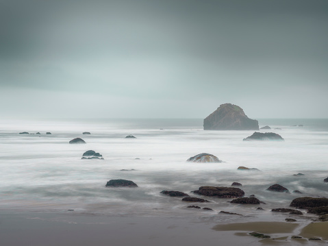 dramatic beach landscape of Bandon, OR, USA.