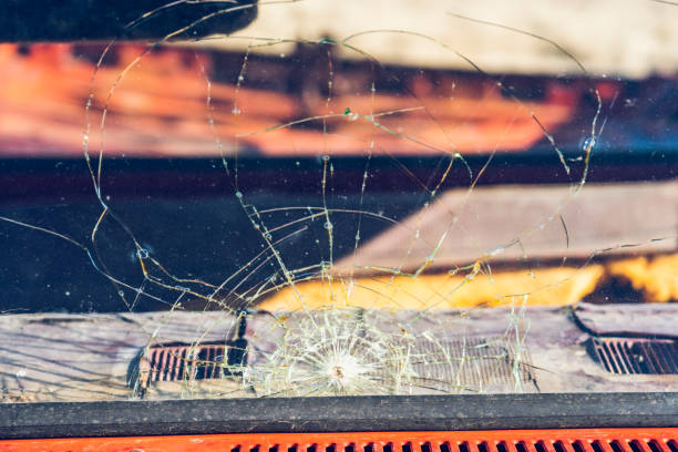 istock The broken windshield in the car accident 1216500559