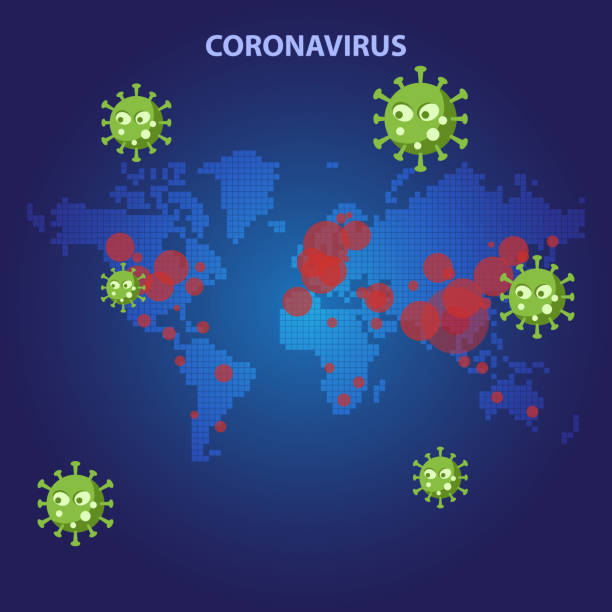 istock World map coronavirus covid-19 pandemic outbreak vector background. Health care and medicine crisis 1216501692