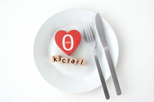istock Wooden blocks with kcal words on plate 1216504696
