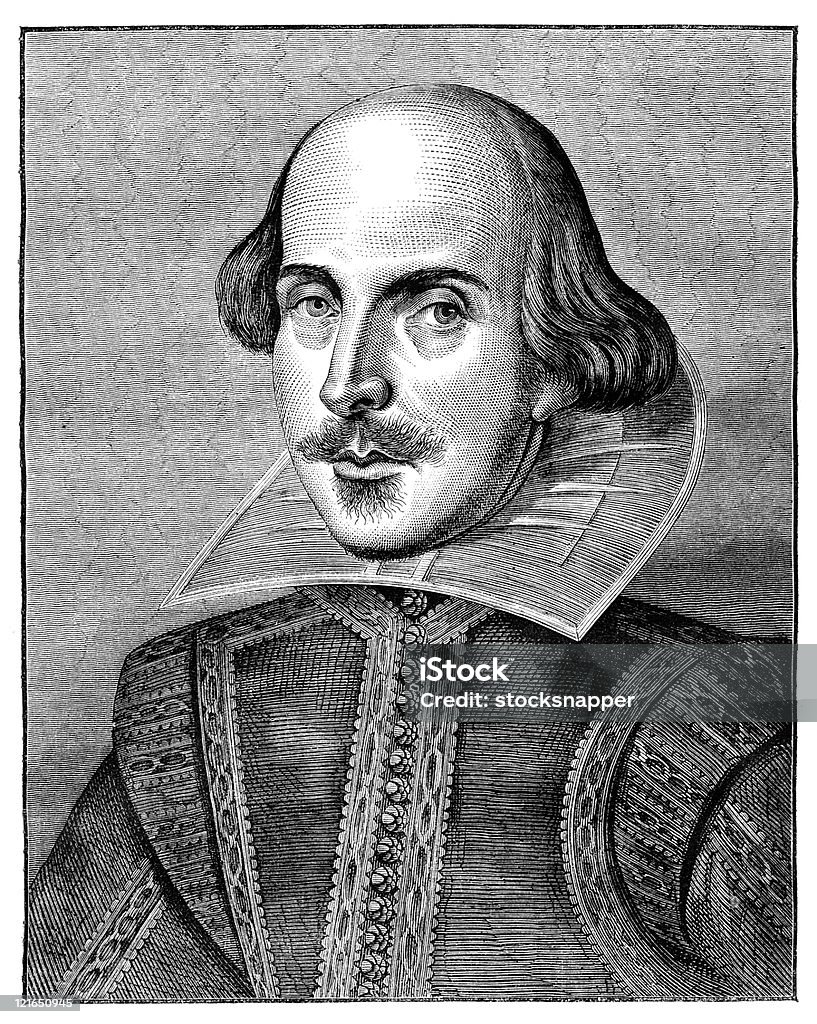 William Shakespeare William Shakespeare, English poet and playwright. Engraving from Leisure Hour Magazine april 1864. William Shakespeare stock illustration