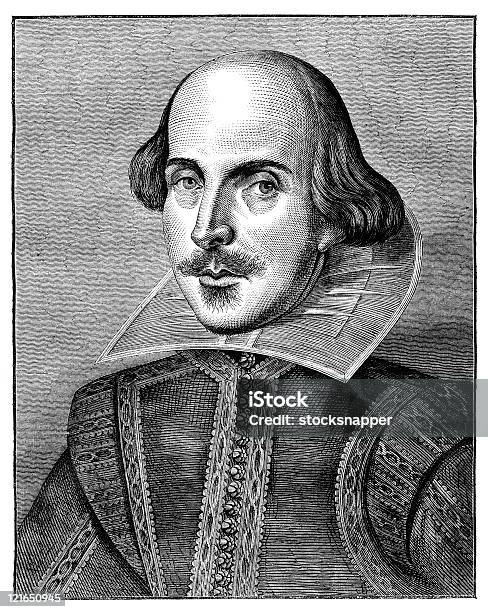 William Shakespeare Stock Illustration - Download Image Now - William Shakespeare, Engraved Image, Portrait