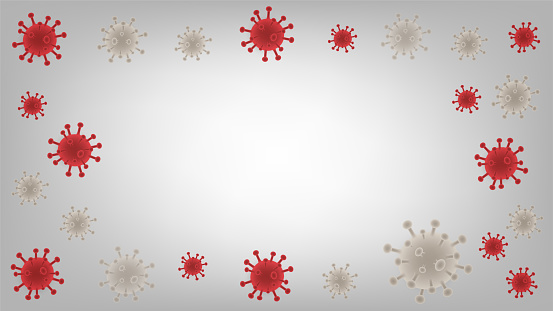Virus. Abstract vector microbe isolated on white background. mesh smooth and gradient effect