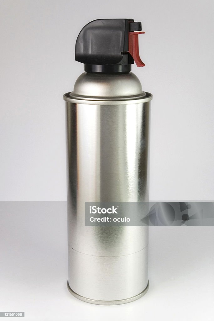 Silberne Sprühflasche - Lizenzfrei Blechdose Stock-Foto