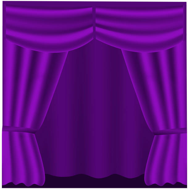 istock Theater curtain purple. Cinema premiere Classic cover design for decorative design 1216514016