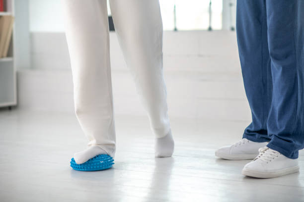 istock Close up of patient doing special exercise 1216516944