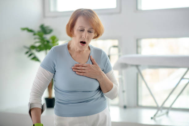 istock Cheerless red haired aged woman having health problems 1216516954