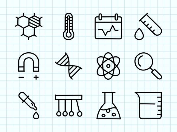 ilustrações de stock, clip art, desenhos animados e ícones de science doodle drawing - nucleolus