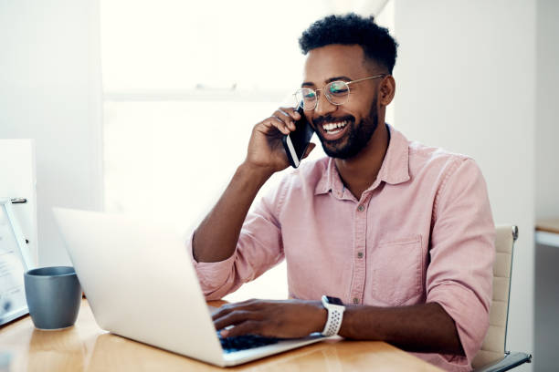 istock One can always hear a smile through the phone 1216524815