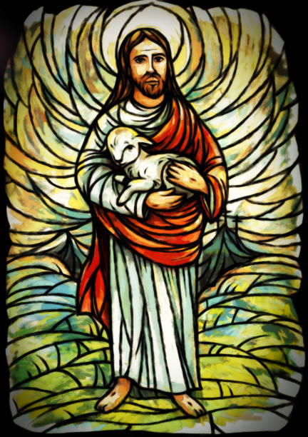 istock calm jesus messiah and resurrection with nature background - illustration 1216528763