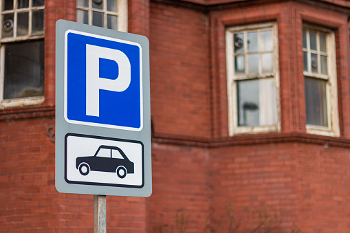 Car park parking lot sign car symbols