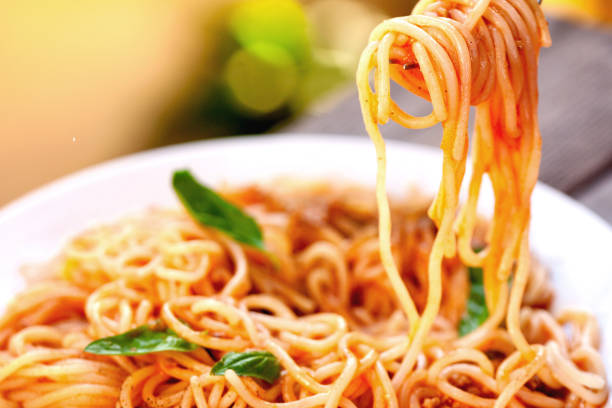 istock delicious spaghetti in a plate 1216532097