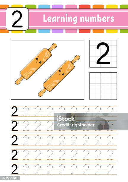 Number 2 Trace And Write Handwriting Practice Learning Numbers For Kids ...