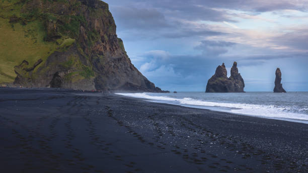 istock Sunset view at Reynisfjara Beach, Iceland 1216534549