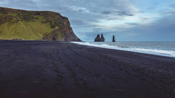 istock Sunset view at Reynisfjara Beach, Iceland 1216534571