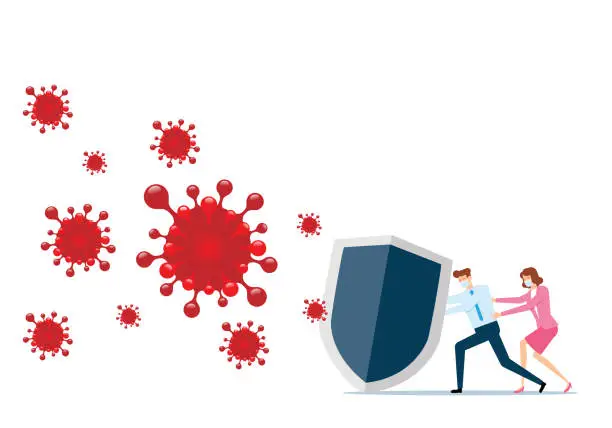 Vector illustration of Virus Protection