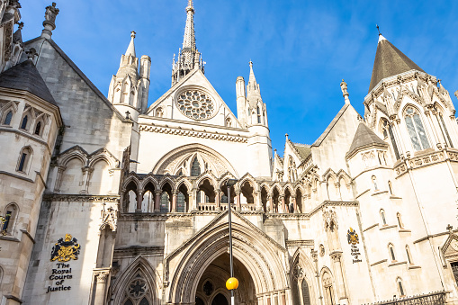 Royal Courts of Justice in London England. United Kingdom.