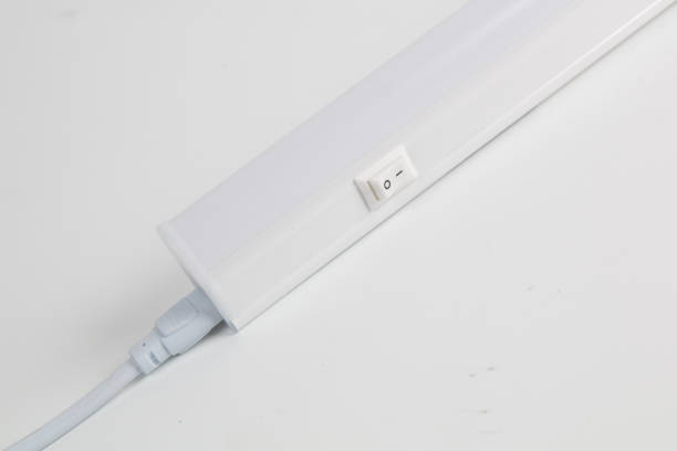istock LED lamp on white background close-up 1216542055