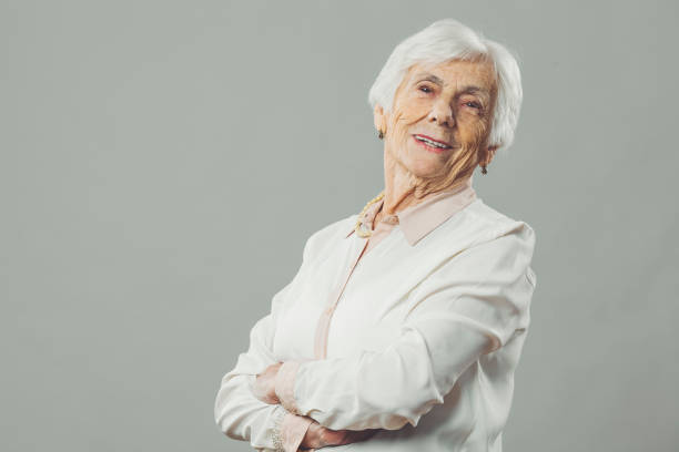 istock Happy senior woman 1216545316