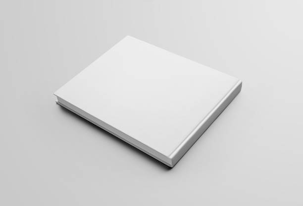 istock Mockup blank closed landscape orientation book, back view, isolated on a white background. 1216552620