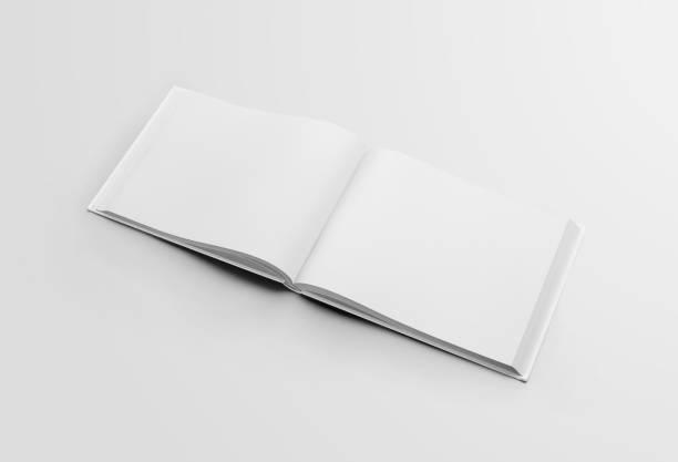 istock Mockup blank open book in the middle, with realistic shadows, a standard object for reading, for presentation of design, advertising. 1216552752