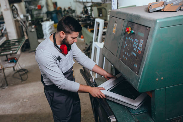 istock Aluminium and PVC industry worker 1216554801