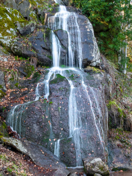 Waterfall Casdes on Rocks only waterfall in the Odenwald odenwald photos stock pictures, royalty-free photos & images