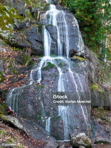 Waterfall Casdes On Rocks Stock Photo - Download Image Now - Beauty, Beauty In Nature, Falling