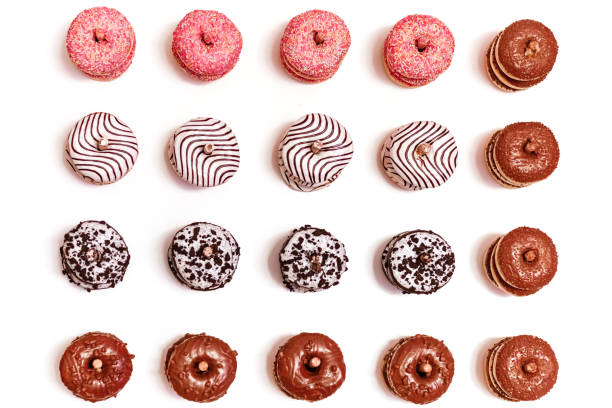 istock wedding chocolate donuts for guests. festive concept. sweets on a wedding day. wedding donuts. A yummy donut wall. 1216562555