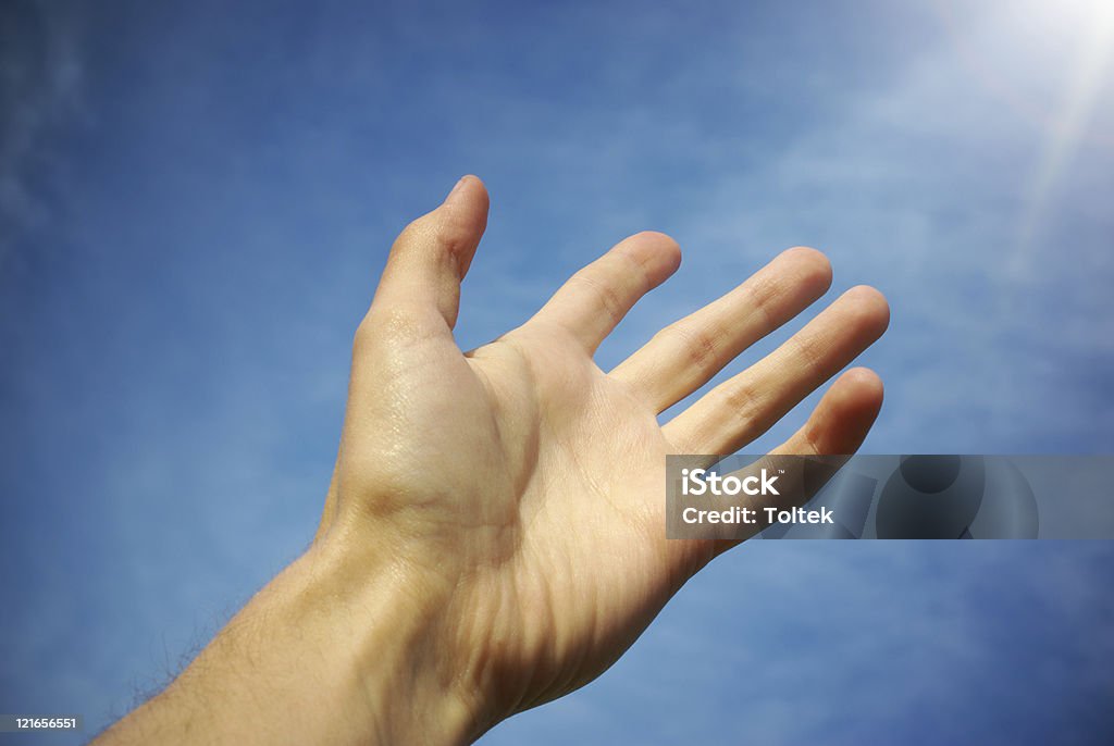 Main au sky - Photo de Lumière libre de droits