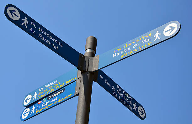 istock Tourists Direction Signage in Barcelona 121656664